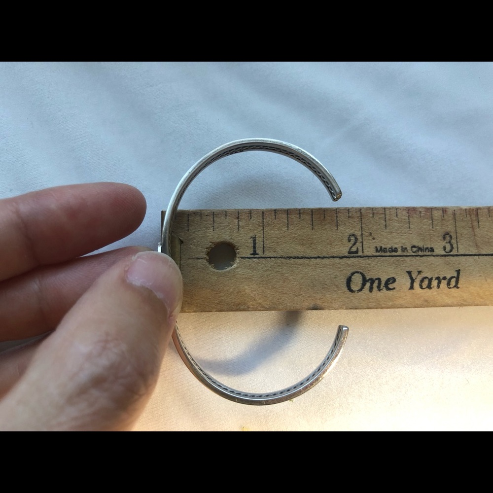 Turquoise And Solid Silver Bangle Bracelet - image 5